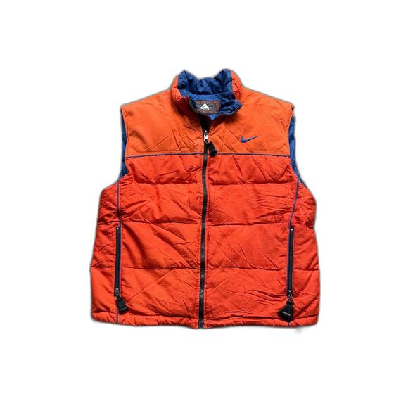 VINTAGE NIKE ACG GILET PUFFER VEST JACKET 90S ORANGE XL - Picture 1 of 12